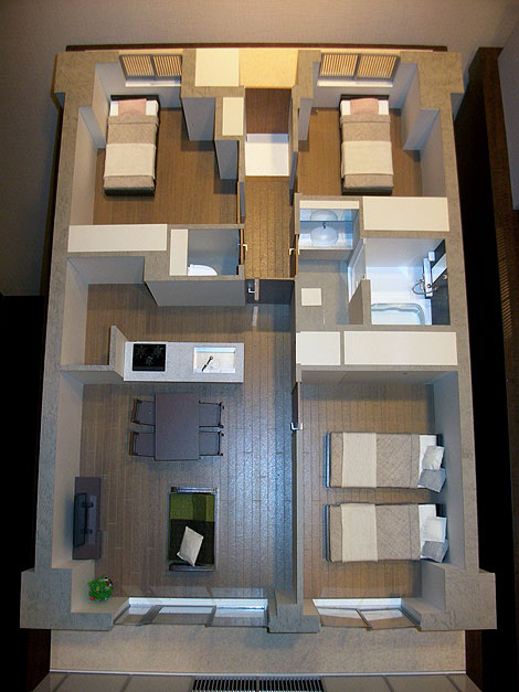 内観間取模型-カラー間取模型
